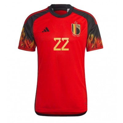 Fotballdrakt Herre Belgia Charles De Ketelaere #22 Hjemmedrakt VM 2022 Kortermet